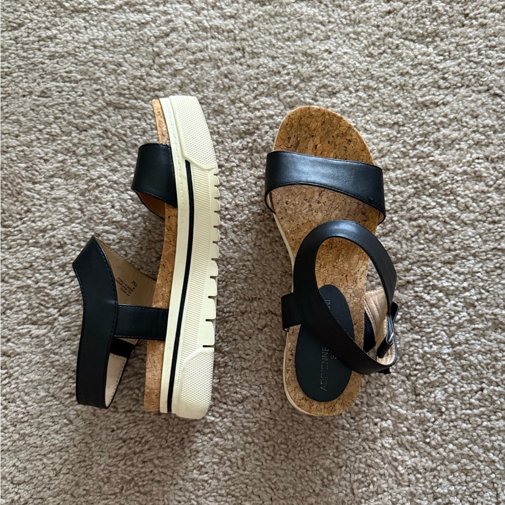 Women’s Platform Black Cork Sandals